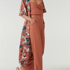 Convertible Bandana Tank, Convertible Wrap Tie Dress, Side Slit Pant - size: S